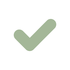 Green checkmark symbol on a white background.